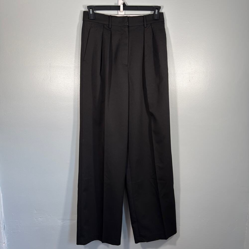 BOA Longline Dad Trousers Oversized Tailored Pleated Black Pants L NWOT - Picture 2 of 7